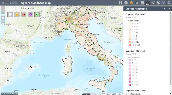 COPERTURA FISSA E MOBILE La mappa AGCOM
