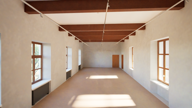 sala mostre luce naturale